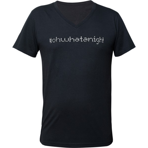 T-Shirt "#ohwhatanight" V-Neck Männer