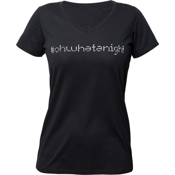 T-Shirt "#ohwhatanight" V-Neck